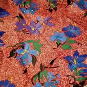 4 Yd Tropical Floral Fabric Cranston Print Works READ